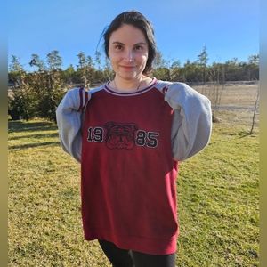 XXL Club Room burgundy &‎ gray sweater